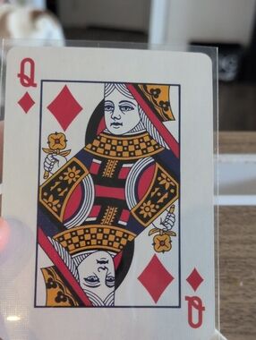 Coach Queen DiamondPlaying Card with Blue Kissing Cs